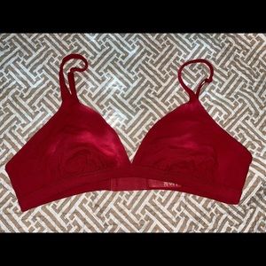 SKIMS COTTON JERSEY TRIANGLE BRALETTE | COLOR BRICK- SIZE XL